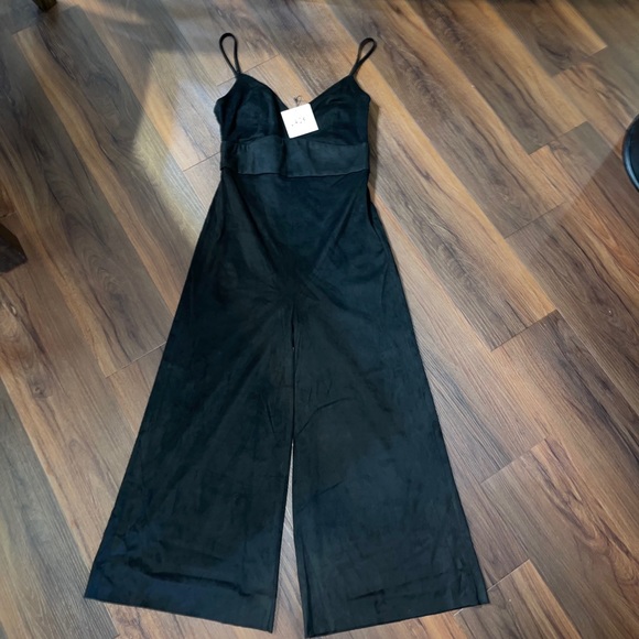 Jack by BB Dakota Faux Suede V-Neck Jumpsuit - Picture 1 of 5